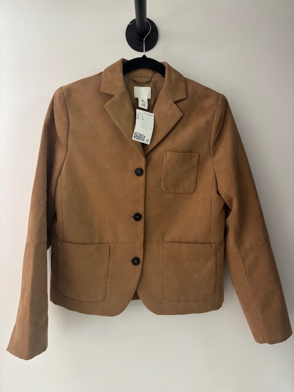 H&M Camel Suede Jacket, New with tags, Size S